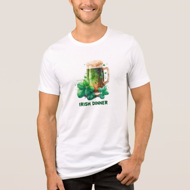 Camiseta Cerveja Verde de Aquarela (Frente)