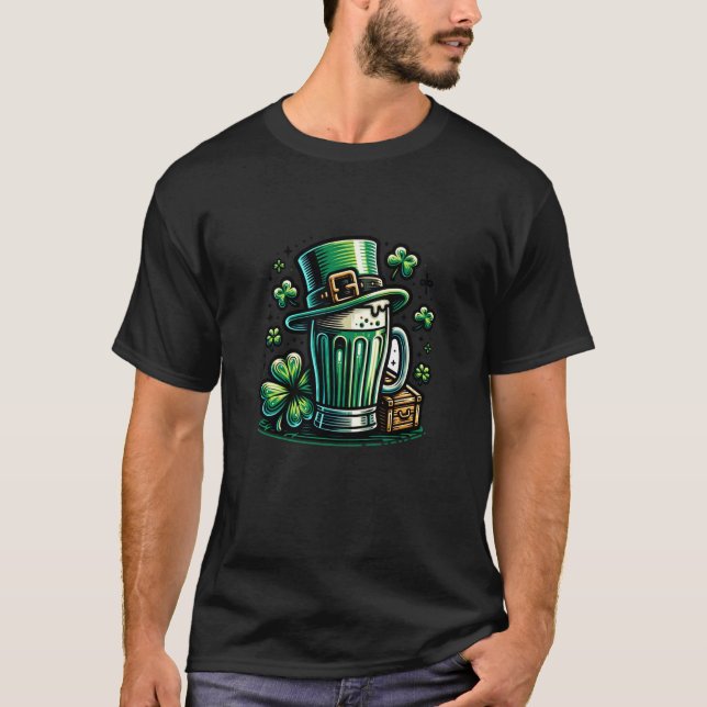 Camiseta Cerveja Verde e Chapéu de Leprechaun (Frente)
