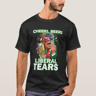 Camiseta Cervejas Liberal Trump Segurando Cerveja Patr