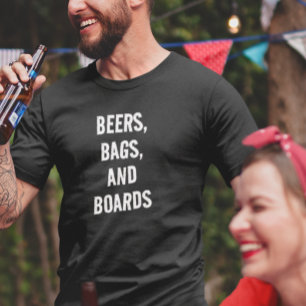 Camiseta Cervejas Sacolas e Tábuas Jogo Cornhole