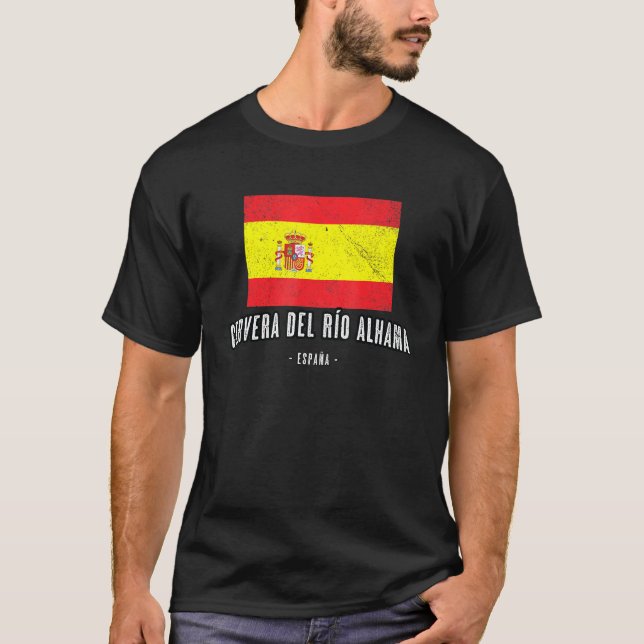 Camiseta Cervera Del Ro Alhama Espanha Es Flag Bandera City (Frente)