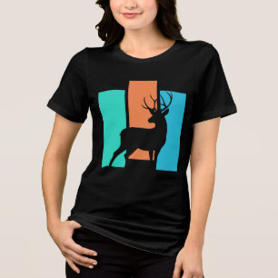 Camiseta Cervo Animal Selvagem Ao Ar Livre Silhueta Da Natu