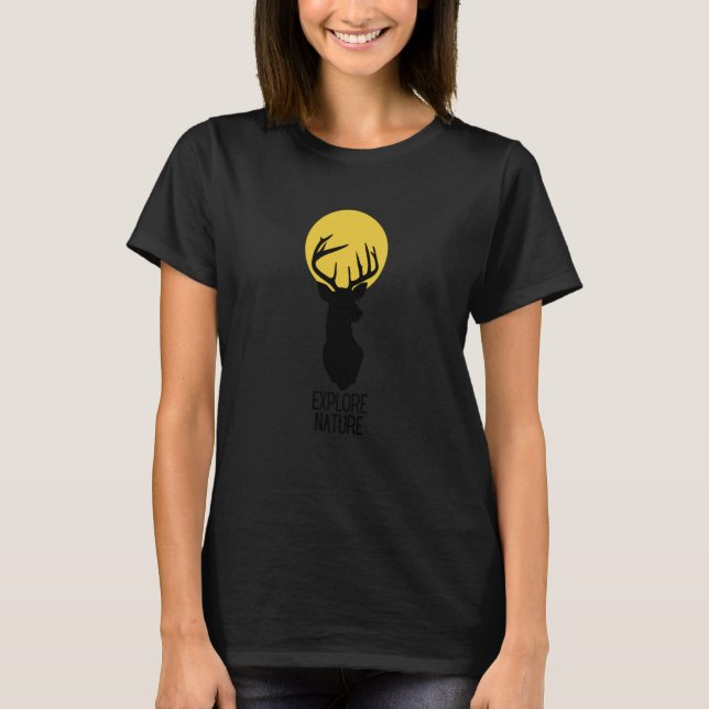 Camiseta Cervo com a frase Explore a Natureza (Frente)