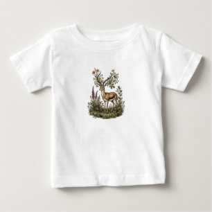 Camiseta Cervo com Flor Silvestre