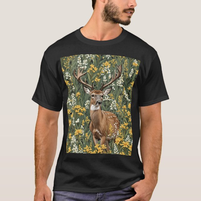 Camiseta Cervo de Cauda Branca de Nebraskan 1 (Frente)
