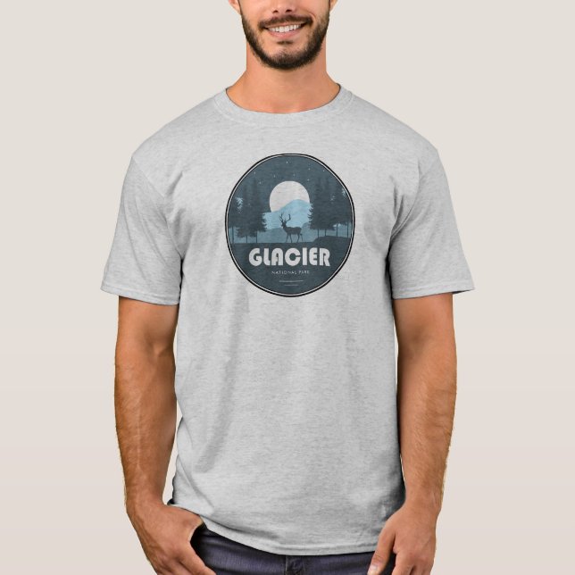Camiseta Cervo do Parque Nacional Glaciar (Frente)