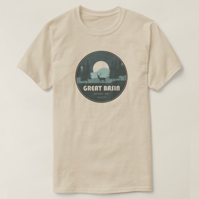 Camiseta Cervo do Parque Nacional Great Basin (Frente do Design)