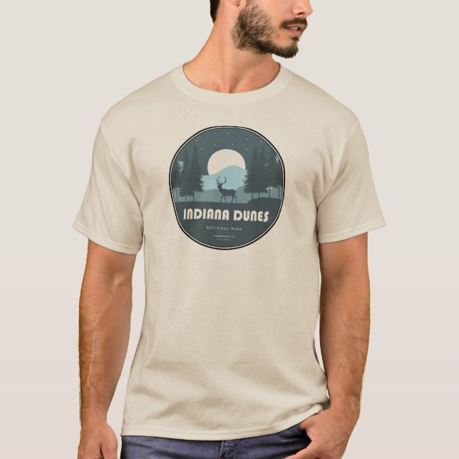 Camiseta Cervo do Parque Nacional Indiana Dunes (Frente)