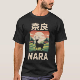 Camiseta Cervo do Pôr do Sol de Nara