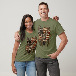 Camiseta Cervo e País EUA
