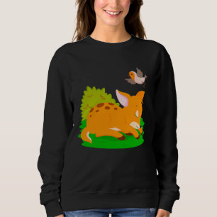 Camiseta Cervo Fofo de Fawn Adormecido Bebês Meninos Menina