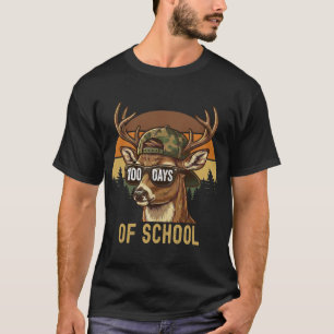 Camiseta Cervo Macho 100 Dias de Escola Aluno Professor Ret