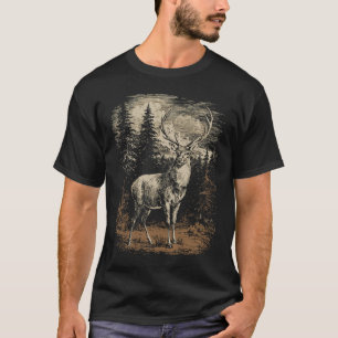 Camiseta Cervo Rústico Veado Alce Buck Whitetail Gráfico