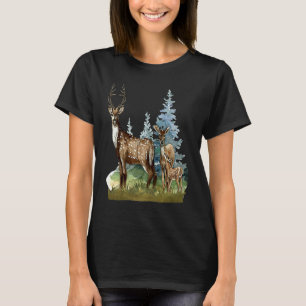 Camiseta Cervo Veado Natureza Vida Selvagem Galhada Florest