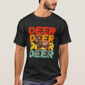 Camiseta Cervo Vintage Cervo Crianças Cervo Para Menina Cer