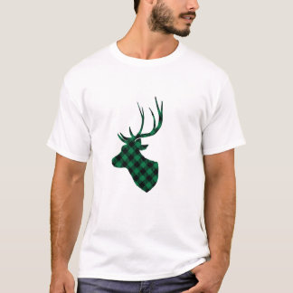 Camiseta Cervo Xadrez Búfalo Preto