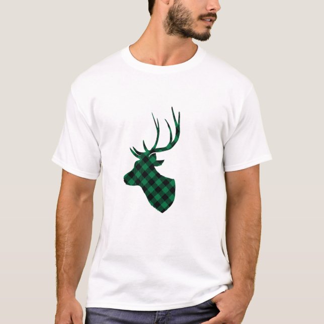 Camiseta Cervo Xadrez Búfalo Preto (Frente)