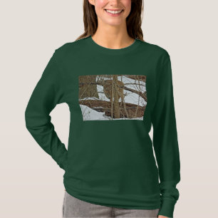 Camiseta Cervos de Whitetail na neve
