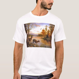Camiseta Cervos na cabine do lago