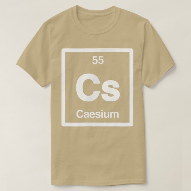 Camiseta Césio - Cs - Mesa periódica de elementos - Ciência (Frente do Design)