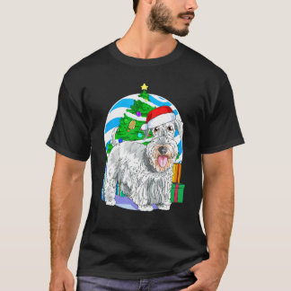 Camiseta Cesky Terrier Dog Papais noeis Decinto de Natal