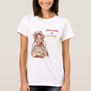 Camiseta cessar a guerra na Ucrânia