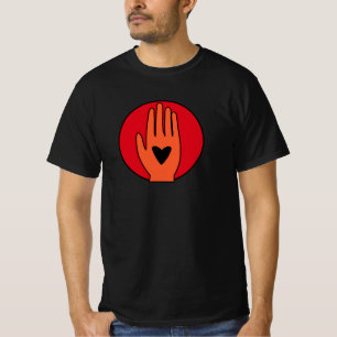 Camiseta Cessar-fogo agora mão design gráfica palestiniana
