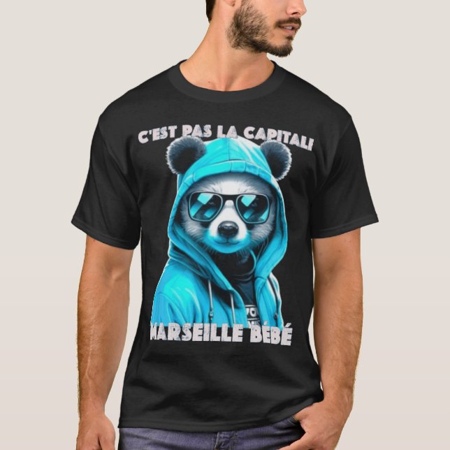 Camiseta C'est pas la capitale c'est marseille bé marseil (Frente)