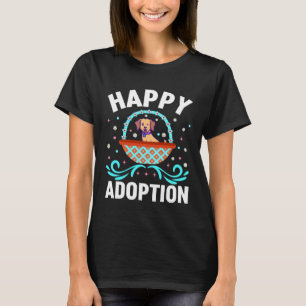 Camiseta Cesta de Adoção Feliz de Cachorro Amor Crianças Me