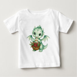 Camiseta Cesta de Frutas do Dragãozinho de Fantasia Fofa