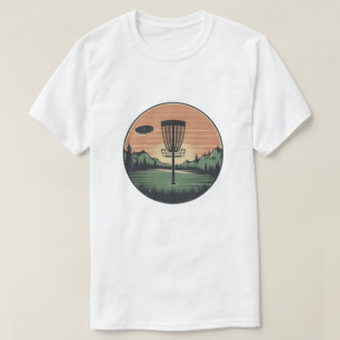 Camiseta Cesta de Golfe de Disco Vintage Moderno Retro