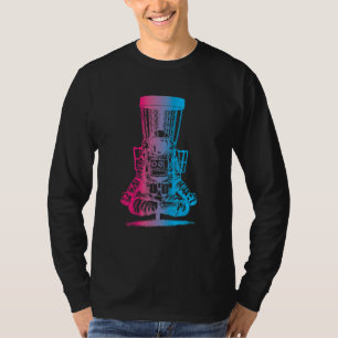 Camiseta Cesta de Ioga de Golfe em Disco Astronauta