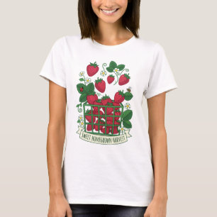 Camiseta Cesta de Morango Fruta Doce de Frutas