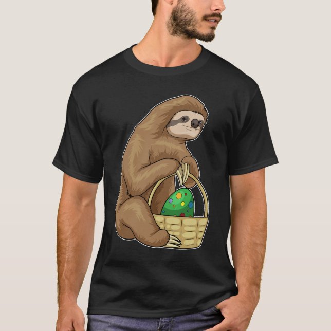 Camiseta Cesta de ovo de Páscoa de Páscoa (Frente)