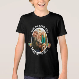Camiseta Cesta de Ovos de Páscoa com Foto Personalizada da 