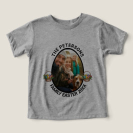 Camiseta Cesta de Ovos de Páscoa com Foto Personalizada da 