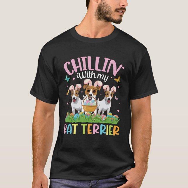 Camiseta Cesta De Ovos De Páscoa De Borboleta Com Meu Rato  (Frente)