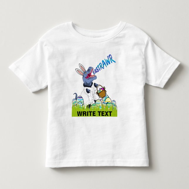 Camiseta Cesta de Páscoa do T Rex Legal Presente de Dinossa (Frente)
