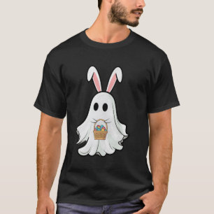Camiseta Cesta Fantasma de Coelho de Páscoa Ovo de Páscoa