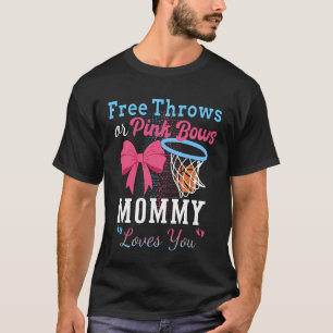 Camiseta Cestas de Basquete ou Laços Rosa Mamãe Ama Você