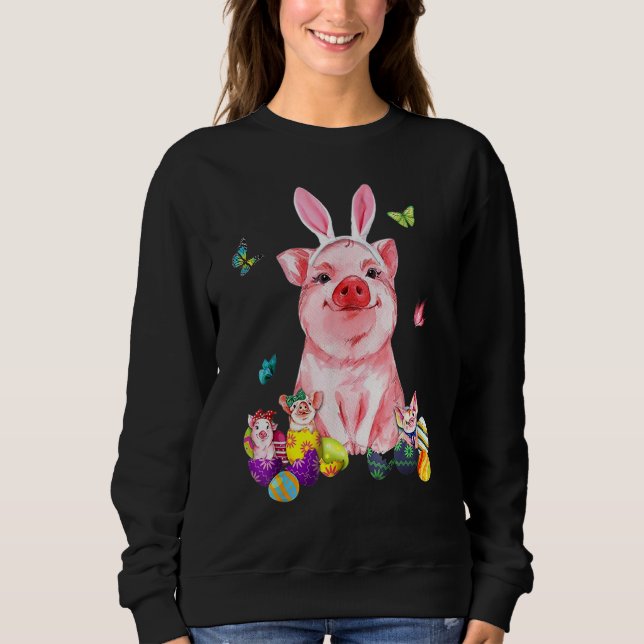 Camiseta Cesto de Caça de Ovos de Arco de coelho da Páscoa (Frente)