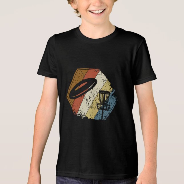 Camiseta Cesto de Disc Golf Retro (Frente)