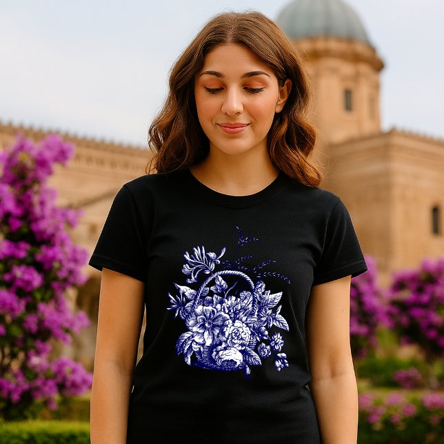 Camiseta Cesto de Flores da Era Vitoriana Antiga (Criador carregado)