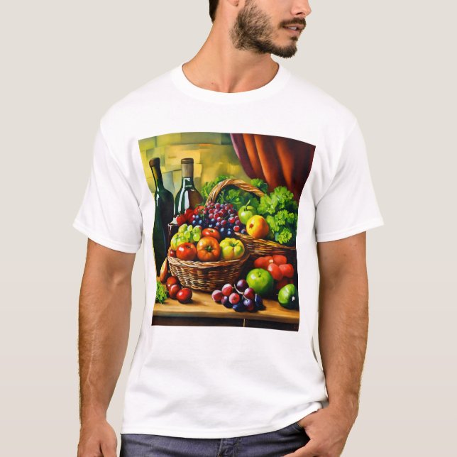 Camiseta cesto de fruta da cozinha (Frente)