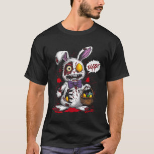Camiseta Cesto de Ovos de Coelhinho de Páscoa Mau Zumbi Ter