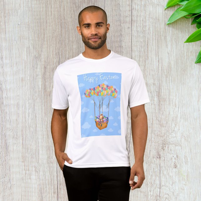Camiseta Cesto do Balão de páscoa com Ovos Coloridos (Criador carregado)