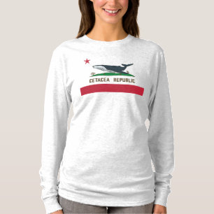 Camiseta Cetacea República Baleia Bandeira Rorqual
