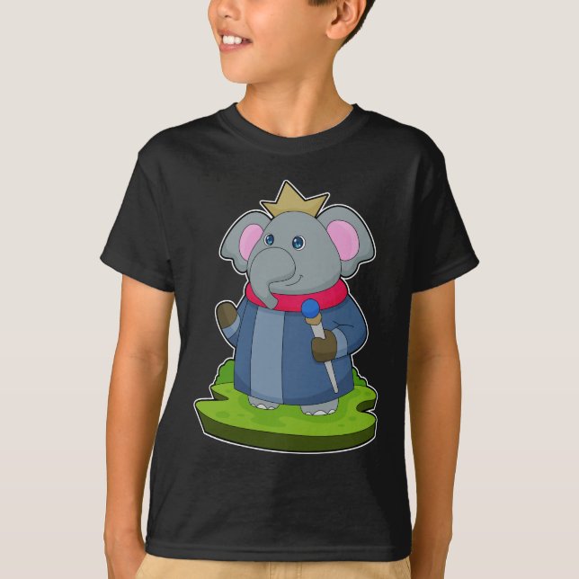 Camiseta Cetro da Coroa do Rei Elefante (Frente)