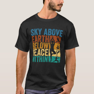 Camiseta Céu Acima Terra Abaixo Paz Interior Meditação Iog