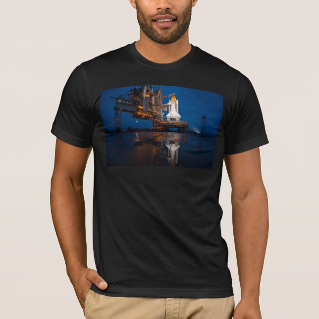 Camiseta Céu Azul para o Lançamento da Nave Espacial Atlant (Frente)